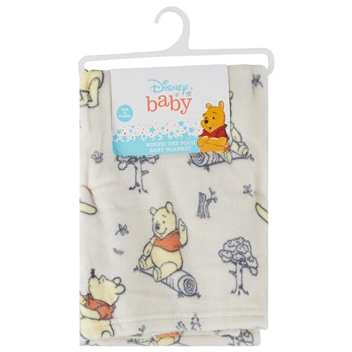 Disney Characters Flannel Fleece Baby Blanket - Soft & Cozy 30x40 Inches, Featuring Mickey Mouse, Minnie Mouse, Winnie The Pooh, and Dumbo - Image 4