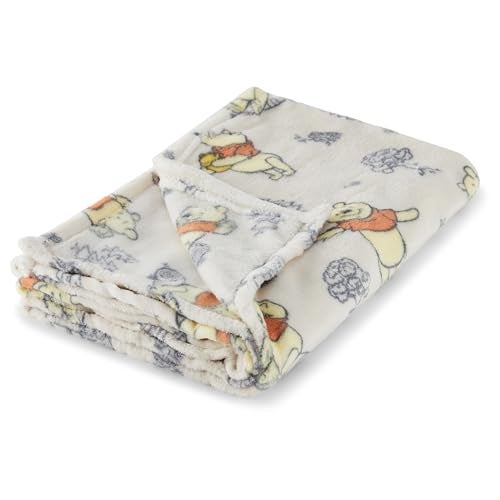 Disney Characters Flannel Fleece Baby Blanket - Soft & Cozy 30x40 Inches, Featuring Mickey Mouse, Minnie Mouse, Winnie The Pooh, and Dumbo - Image 2
