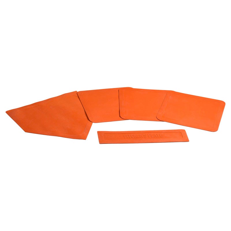 Champro Throw Down Rubber Bases Set of 5 Orange