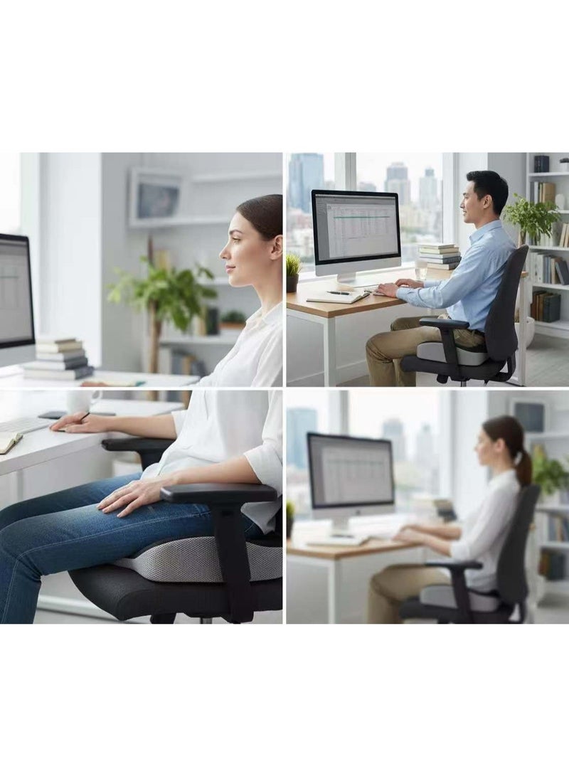 وسادة مقعد من إسفنج الذاكرة لتخفيف آلام العصعص والبواسير، سهلة الحمل، مضادة للانزلاق، وتعود إلى شكلها الأصلي - Image 5