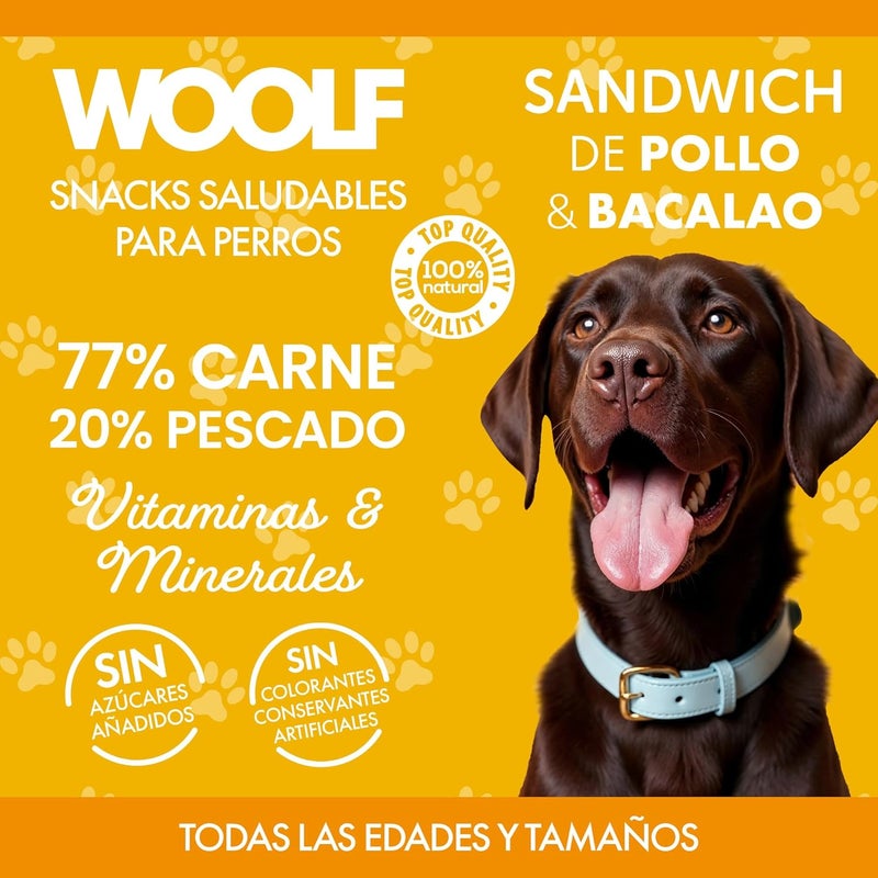 Woolf Chicken with Cod Sandwich for Dog and Cat 100 g - Image 3
