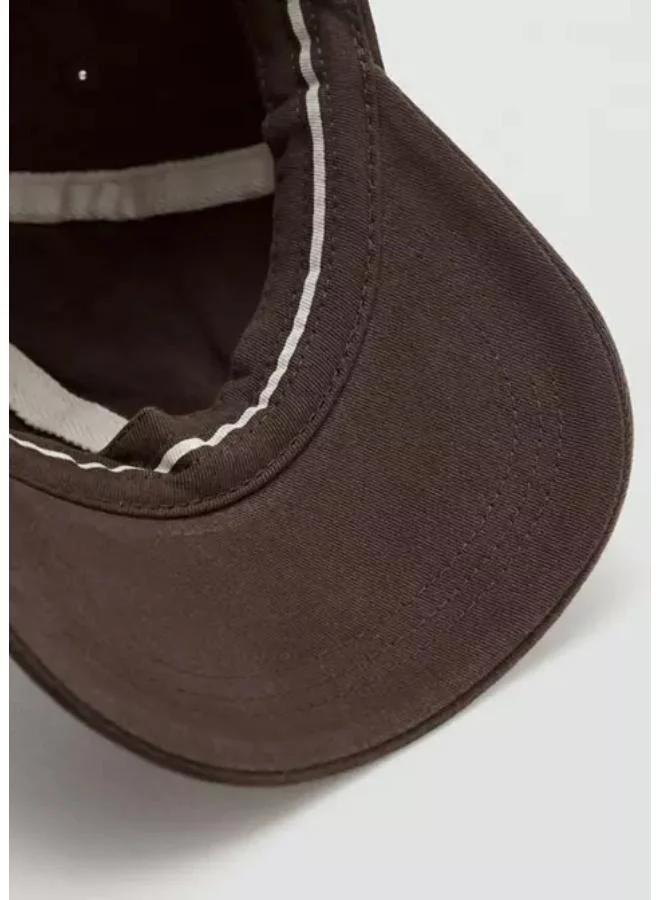 Mango Man 30-MARRON Cotton Visor Cap for Men | Best Price UAE