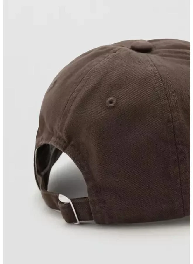 Mango Man 30-MARRON Cotton Visor Cap for Men | Best Price UAE