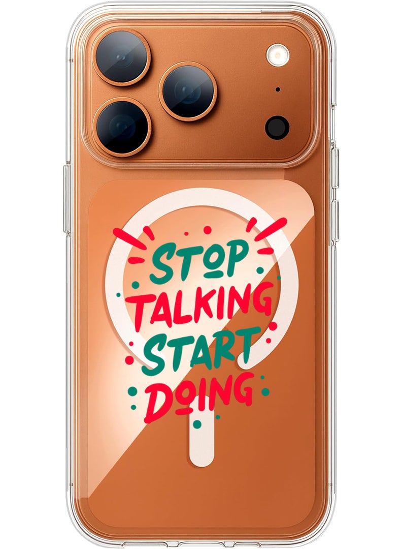 Theodor Magnetic Case for Apple iPhone 17 Pro Max Compatible with MagSafe Wireless Charging, Shockproof Phone Bumper Cover - Teacher Voice - White - Image 1