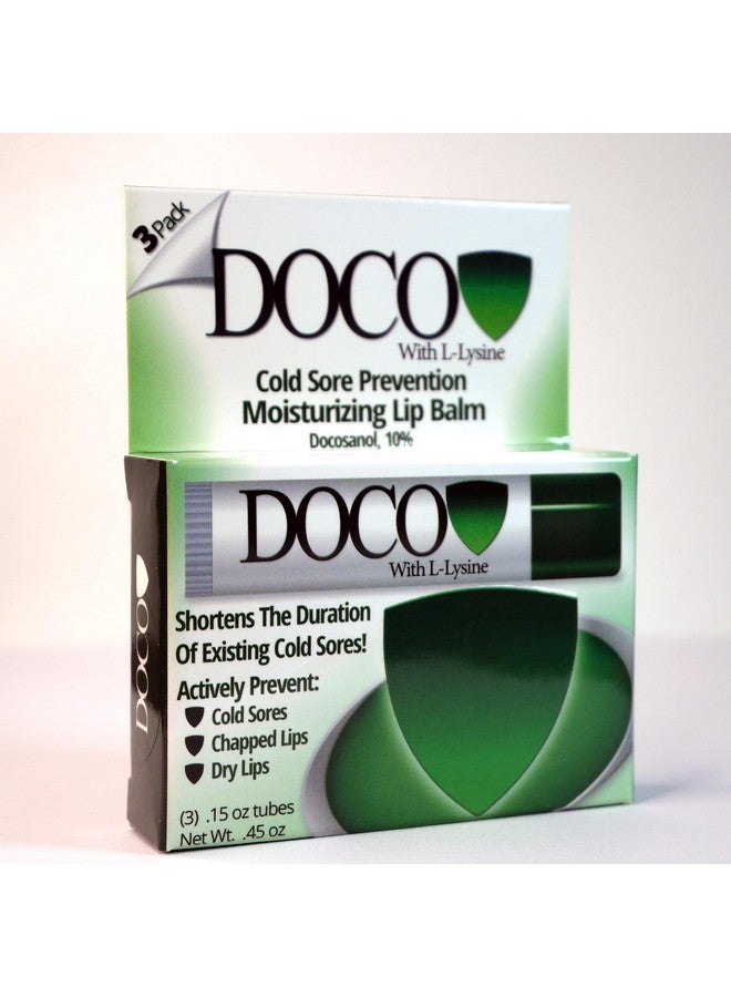 دوكو مرطب شفاه دوكوشيلد مع دوكوسانول ولايسين (عبوة من 3 قطع) - Image 3