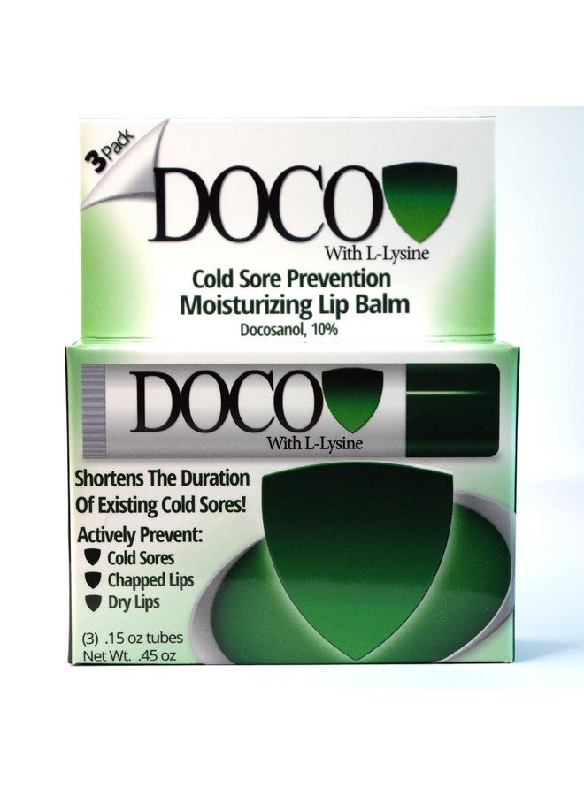 دوكو مرطب شفاه دوكوشيلد مع دوكوسانول ولايسين (عبوة من 3 قطع) - Image 5