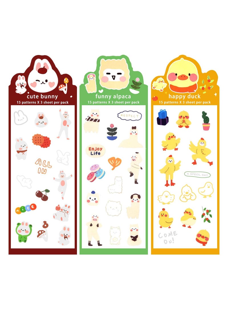 SYOSI 270 Sheets Scrapbook Stickers Cute Woodland Animal Stickers Kawaii Stickers Journal Sticker Decoration Sticker Cartoon Decals for Scrapbooking Diary Album DIY Arts and Crafts Card Design (Furry) - Image 3
