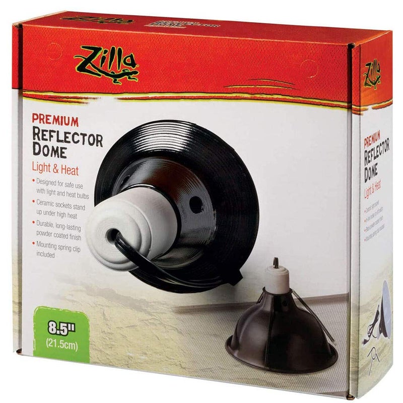 Zilla Reptile Terrarium Heat Lamps and Habitat Lighting Dome Black 85 Inch