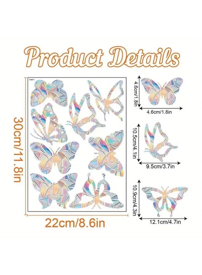 Large Rainbow Suncatcher Window Stickers erfly Prism Static Cling Removable PVC Privacy Decals - Image 1