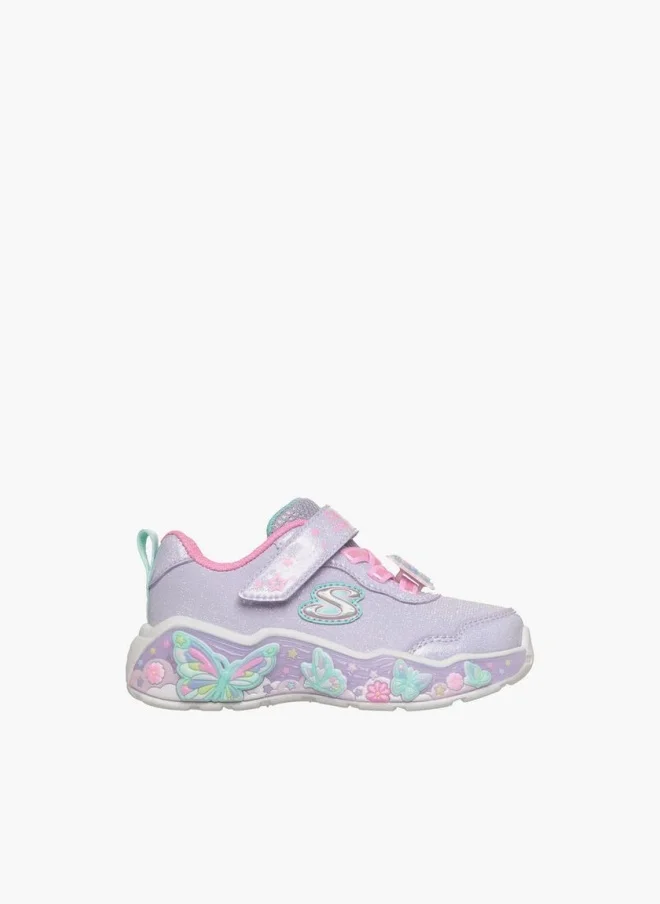 سكيتشرز Girls Lil Butterfly Bliss Hook & Loop Sneakers