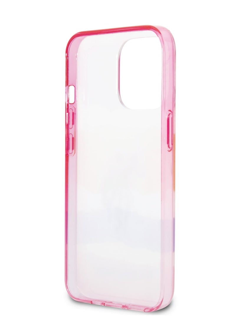 يو اس بولو غطاء بي سي / تي بي يو مع خطوط غير واضحة وشعار حصان لهاتف أيفون 14 برو ماكس - وردي - Image 2