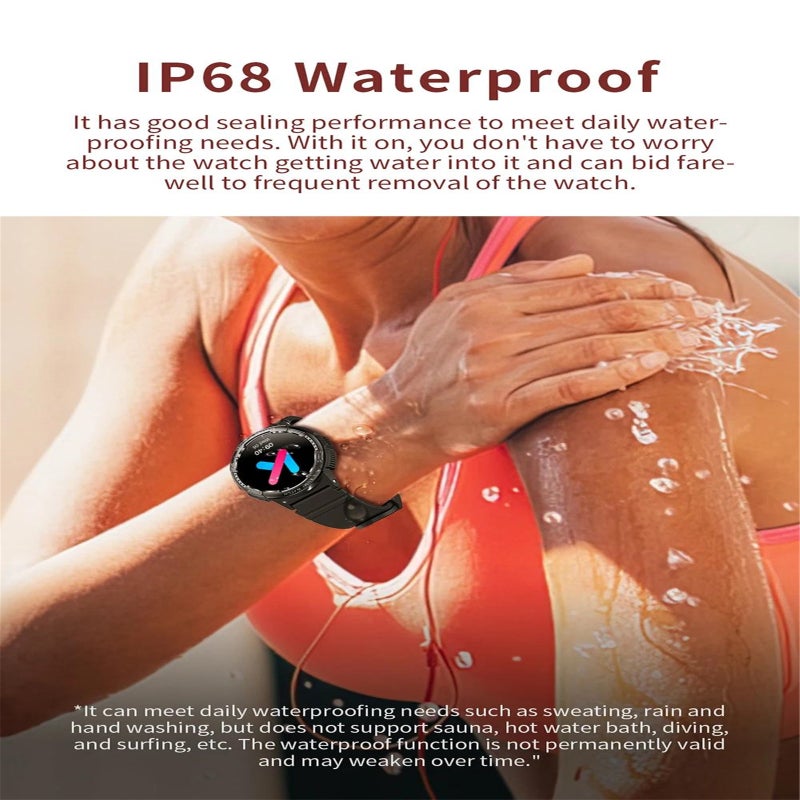 KUMI K6 Smartwatch 1.3" Amoled Screen 100+ Exquisite Dial Bluetooth Call IP68Waterproof Sleep Blood Oxygen Monitor for Man Woman - Image 3