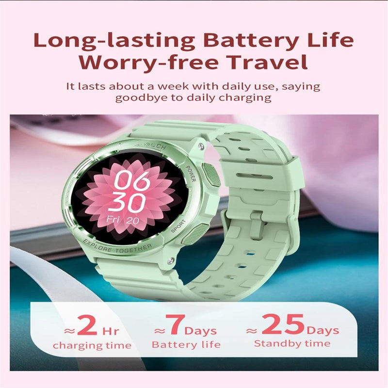 KUMI K6 Smartwatch 1.3" Amoled Screen 100+ Exquisite Dial Bluetooth Call IP68Waterproof Sleep Blood Oxygen Monitor for Man Woman - Image 4