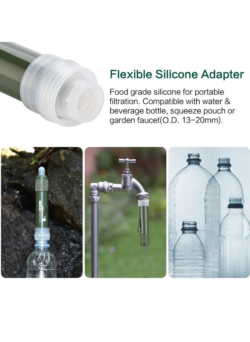 كابتن تيك Outdoor Water Filter, 0.01 Micron Ultra Water Filter,  Portable Emergency Water Filter, Personal Mini Water Purifier, Lightweight Water Filter Straw for Hiking, Camping, Emergency Preparedness - Image 4