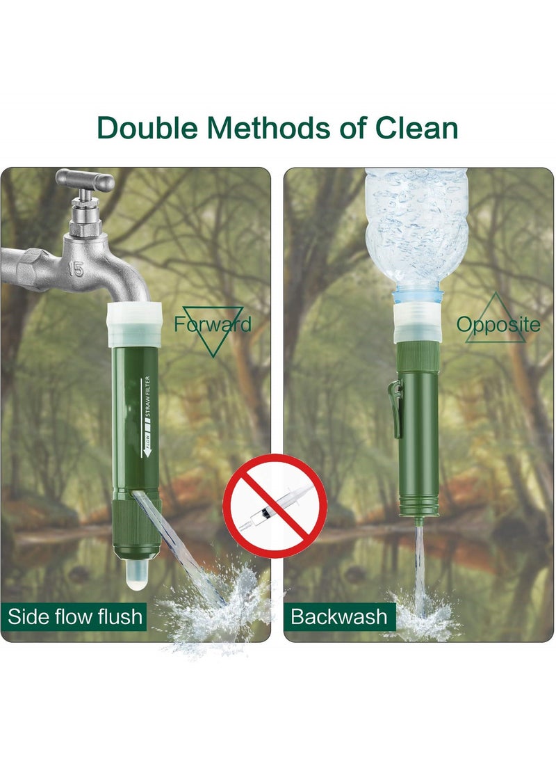 كابتن تيك Outdoor Water Filter, 0.01 Micron Ultra Water Filter,  Portable Emergency Water Filter, Personal Mini Water Purifier, Lightweight Water Filter Straw for Hiking, Camping, Emergency Preparedness - Image 5