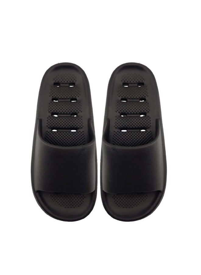 Miniso MINISO Lightweight Men's Bath Slippers (Black, 43-44) – Comfortable and Durable Footwear for Home 