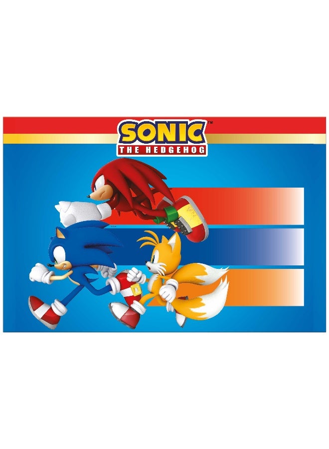 Ciao Sonic the Hedgehog Plastic Tablecloth – 120 x 180 cm Party Table Cover with Sonic, Tails & Knuckles Design - Image 1