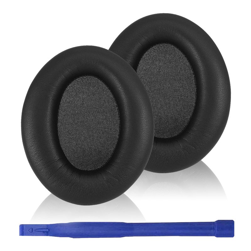 Adhiper WH-1000XM3 Replacement Ear Pads, Softer Protein Leather Ear Pads Cushions for Sony WH-1000XM3(WH1000XM3) Noise Canceling Headphones with High-Density Mmory Foam, Added Thickness (Black) - Image 1