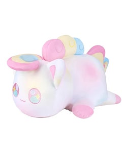 Excefore Cat Plush, 10" Plushies Collectible, Plushies Cat Mee Meow, Cat Food Stuffed Animal Plush Pillow, Cartoon Cat Stuffed Animal Figure Toy Plush Pillow Gift for Fans Kids (Rainbow Cat)  - Image 1