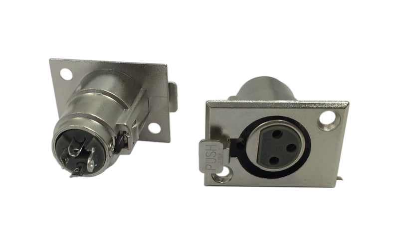 CERRXIAN XLR 3 Pin Female Jack Socket Keystone Wall Plate Panel Mount Audio Microphone Connector Adapter Converter (2-Pack) - Image 2