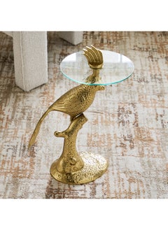 Home Box Eef Glass Top Accent Table  - Image 2