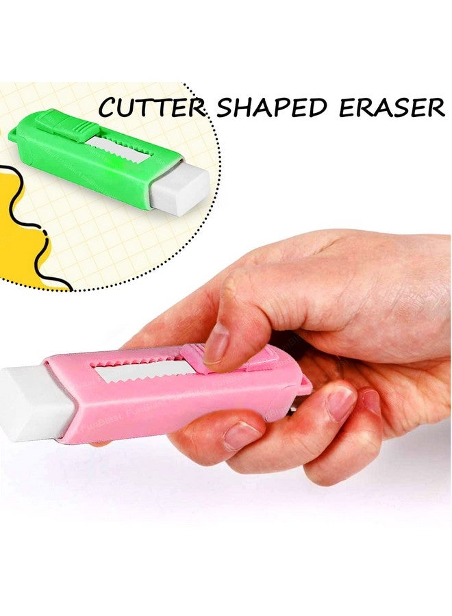 فنبلاست ممحاة فن بلاست للأطفال - مجموعة ممحاة على شكل قاطع للأطفال، مجموعة أدوات مكتبية للأطفال، ممحاة مطاطية للأطفال، ممحاة كاواي، ممحاة كهدية عيد ميلاد - عبوة من 3 قطع (ألوان وتصميم عشوائي) - Image 3