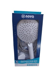 NOVA Shower hand with white circular hose and hanger  - Image 1