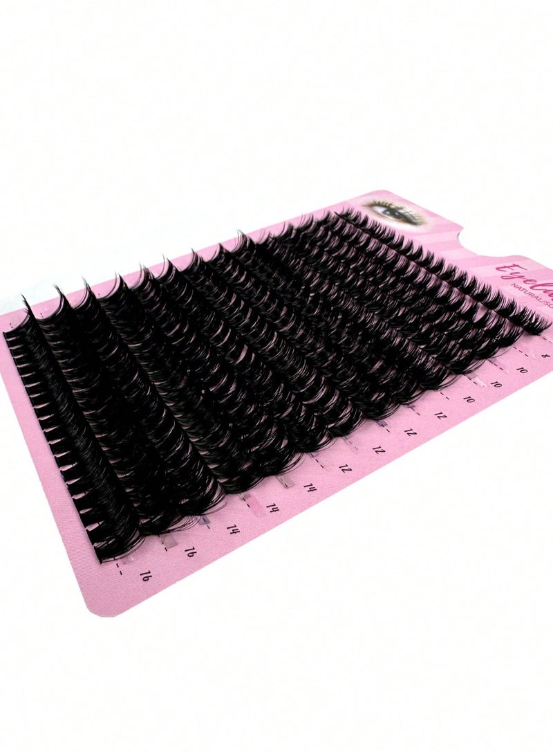 Generic （266PCS ）Curl Fluffy Individual Lashes Natural Look DIY Lash Extensions Fluffy False Eyelashes Individual lash Clusters Reusable Eyelash Extensions 8-16mm, Eyelash Glue Bonding for Make up  - Image 5