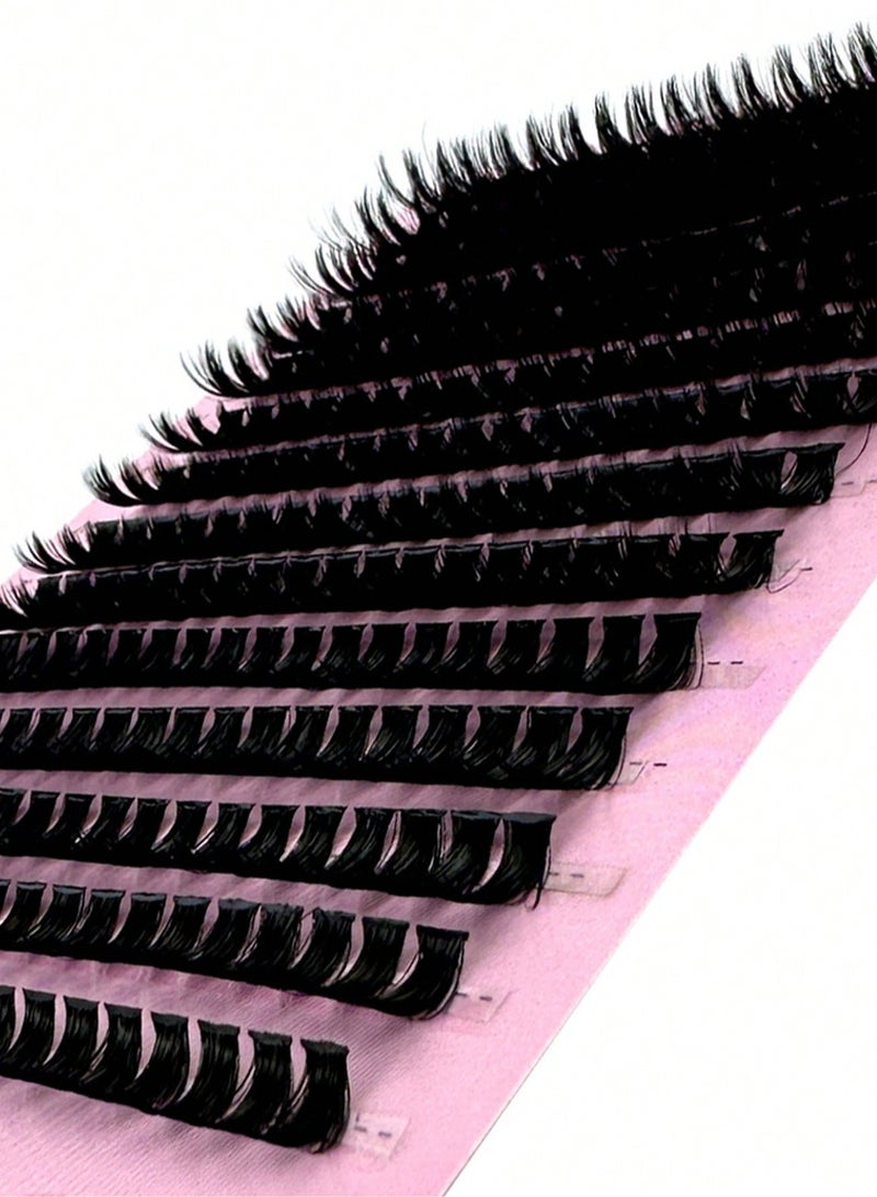 Generic （266PCS ）Curl Fluffy Individual Lashes Natural Look DIY Lash Extensions Fluffy False Eyelashes Individual lash Clusters Reusable Eyelash Extensions 8-16mm, Eyelash Glue Bonding for Make up  - Image 4