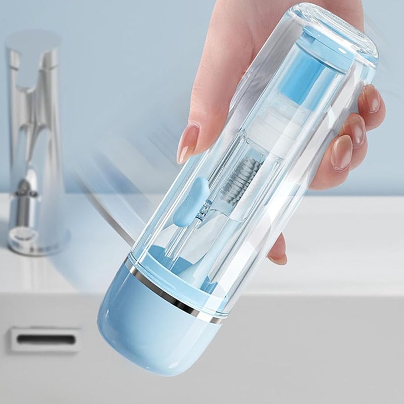 Gentleman S Gray Portable Folding Travel Toothbrush Set with Toothpaste Container - Image 4