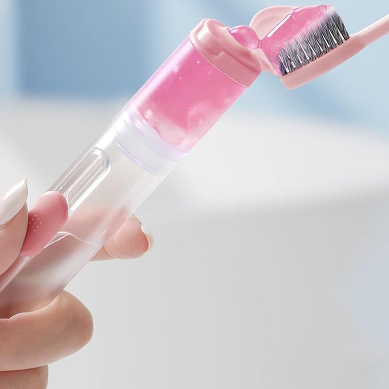 Gentleman S Gray Portable Folding Travel Toothbrush Set with Toothpaste Container - Image 3