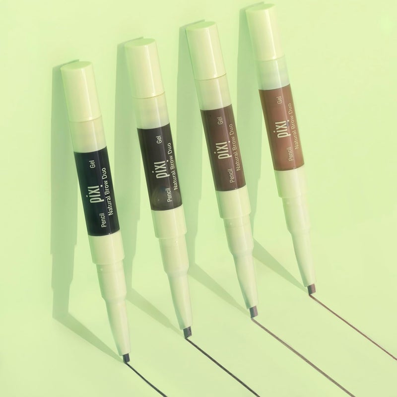 Pixi Natural Brow Duo - Natural Blonde, Precision Pencil & Tinted Gel, Waterproof Brow Shaper, 0.2oz - Image 2