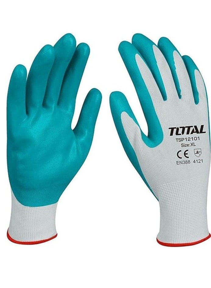 TOTAL Nit-Rile Gloves Tsp12101 Green XLcm