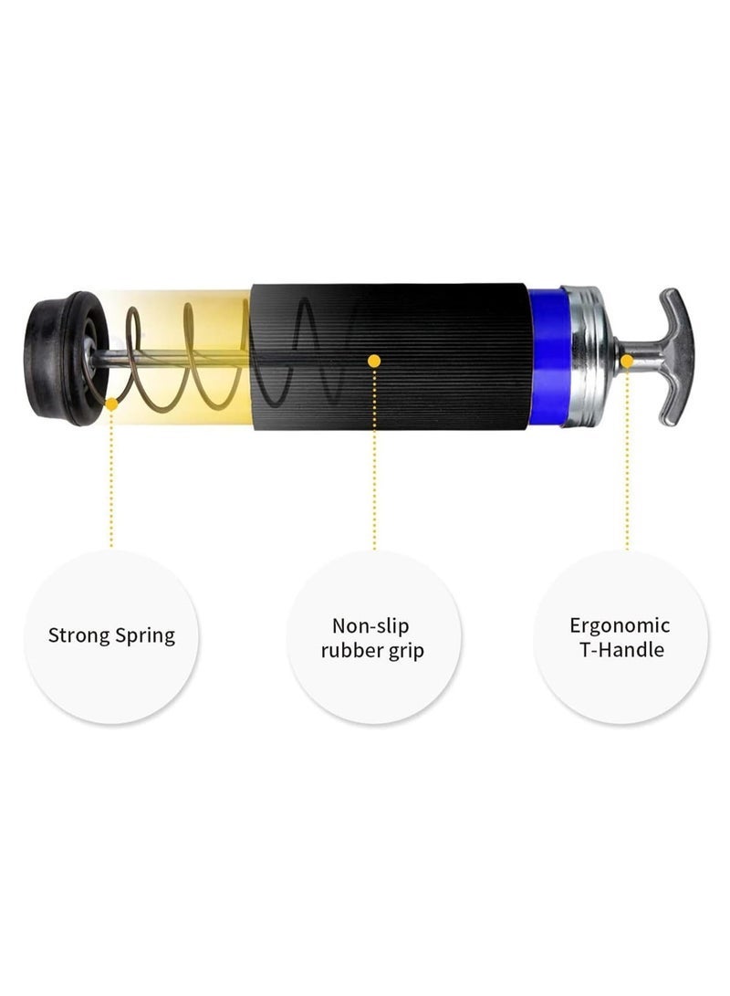 general Grease Gun 6000 PSI Heavy Duty Pistol Grip Grease Gun with 3 Flex Hose, 1 Extension Straight Pipe, 1 Sharp Type Nozzle and 1 Normal Coupler - Image 3