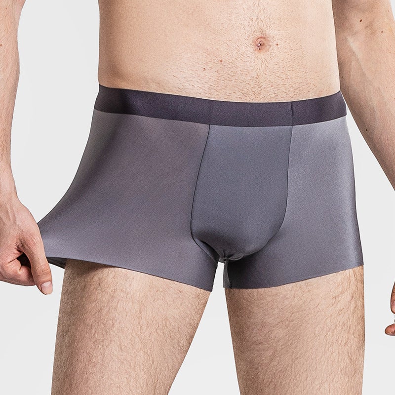 Men''s Cotton Seamless Breathable Solid Color Boxer Briefs for Young Men Wholesale in Stock Dropshipping - Image 5