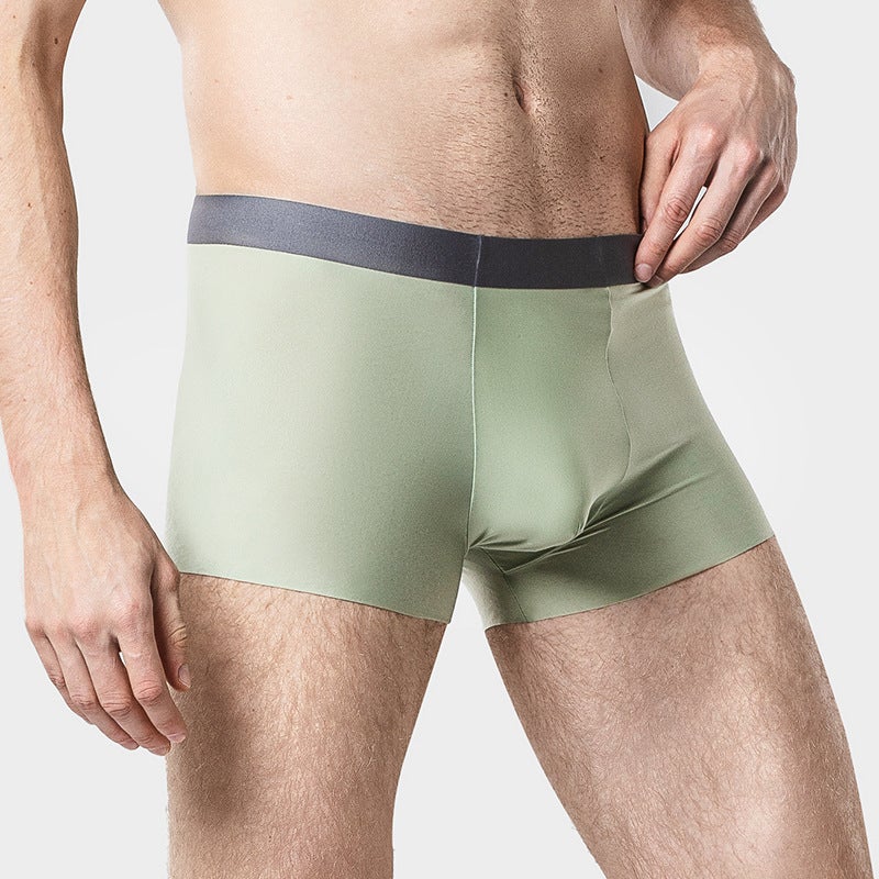 Men''s Cotton Seamless Breathable Solid Color Boxer Briefs for Young Men Wholesale in Stock Dropshipping - Image 4