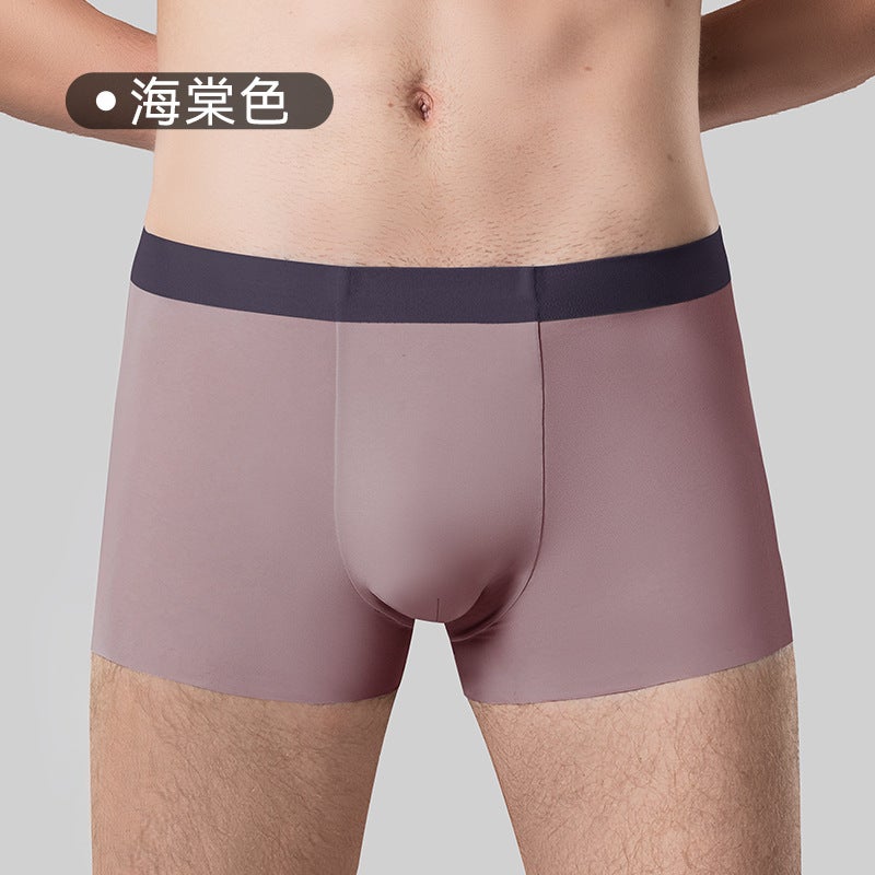Men''s Cotton Seamless Breathable Solid Color Boxer Briefs for Young Men Wholesale in Stock Dropshipping - Image 1