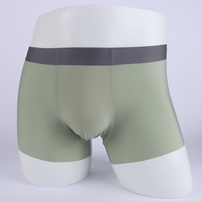 Men''s Cotton Seamless Breathable Solid Color Boxer Briefs for Young Men Wholesale in Stock Dropshipping - Image 2