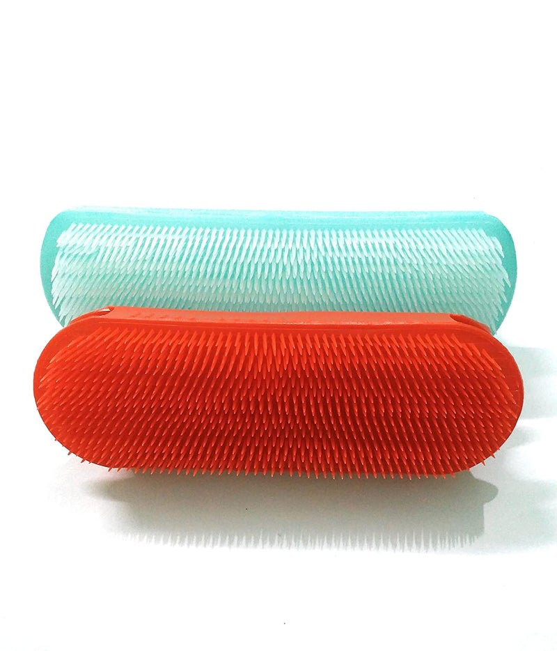 advancedestore advancedestore Cloth Washing Brush with Semi Hard Bristles for Cleaning Clothes 1 Medium 1 Large Multicolour 4 pcs Set - Image 1