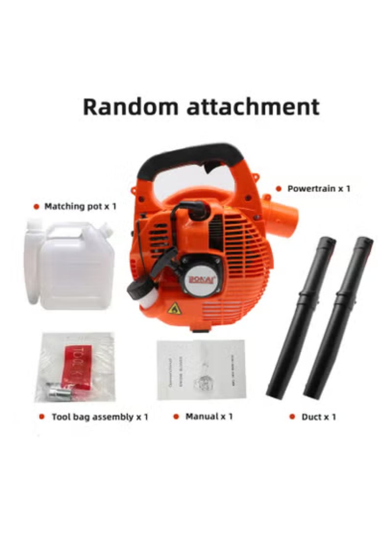 بوناي منفاخ بنزين محمول بقوة 25.4 سي سي من Bonai - منفاخ غاز قوي بدورتين للعناية بالعشب مع تدفق هواء 300 قدم مكعب في الدقيقة وسرعة 110 ميل في الساعة - Image 2