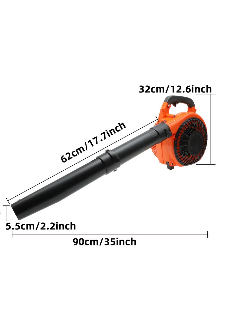 بوناي منفاخ بنزين محمول بقوة 25.4 سي سي من Bonai - منفاخ غاز قوي بدورتين للعناية بالعشب مع تدفق هواء 300 قدم مكعب في الدقيقة وسرعة 110 ميل في الساعة - Image 5