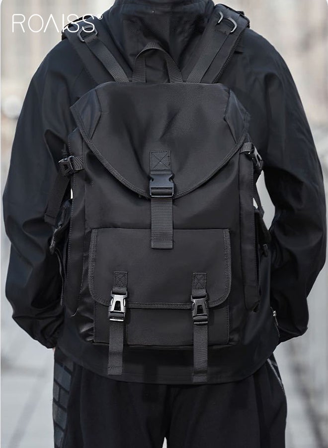 roaiss 39L Travel Large Capacity Backpack for Men Lightweight Simple Commuter Student Bag with Includes Computer Compartment Waterproof Scratch Resistant Outdoor Weekend Hiking Bag  - Image 1