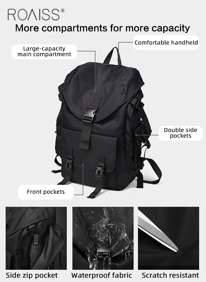 roaiss 39L Travel Large Capacity Backpack for Men Lightweight Simple Commuter Student Bag with Includes Computer Compartment Waterproof Scratch Resistant Outdoor Weekend Hiking Bag  - Image 2