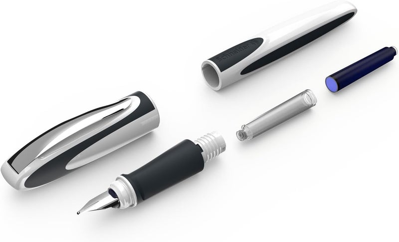 Schneider Ray 168415 Fountain Pen Left Handed with Standard Ink Cartridge Royal Blue Space Blue - Image 4