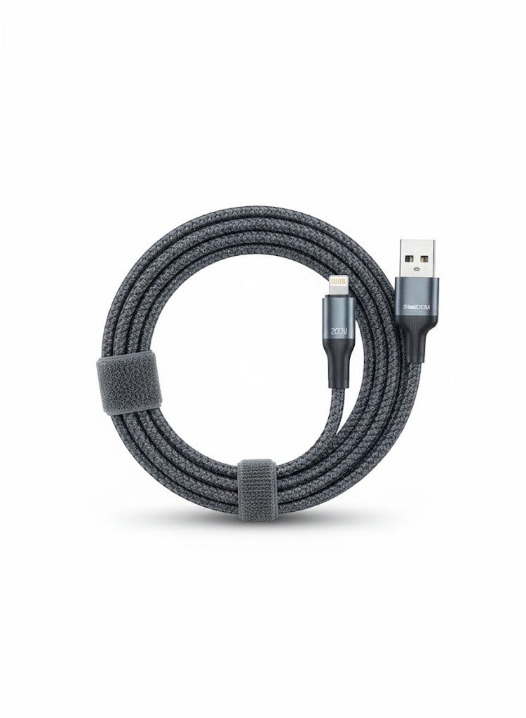 سيندم كابل شحن سريع بقوة 200 واط – متين ويدعم الشحن السريع ونقل البيانات متوافق مع Litining - Image 1