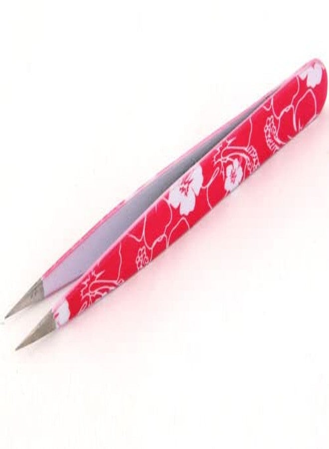 Forgica Professional Stainless Steel Paper Coated Pink Tweezers