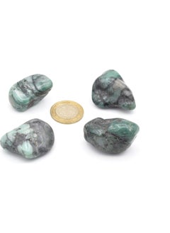 Murty99 Genuine Drum Natural Emerald Stone Rock Piece  - Image 3