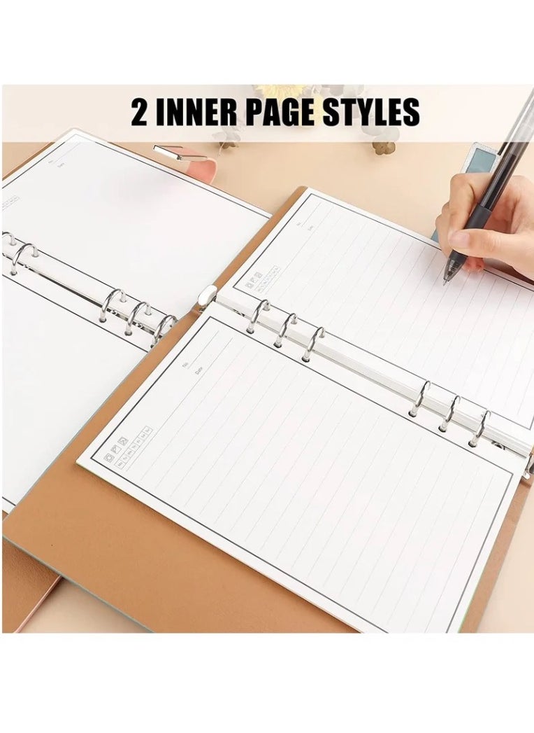 Generic - Reusable Notebooks   Stone Paper Waterproof Spiral Notebooks, A5 Wirebound Ruled Sketch Book Notepad Diary Memo Planner with 1 Pen 9.05''×6.69' - Image 1