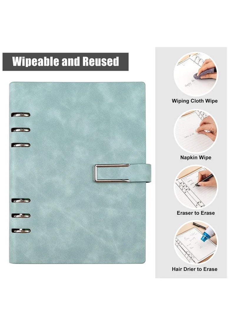 Generic - Reusable Notebooks   Stone Paper Waterproof Spiral Notebooks, A5 Wirebound Ruled Sketch Book Notepad Diary Memo Planner with 1 Pen 9.05''×6.69' - Image 1