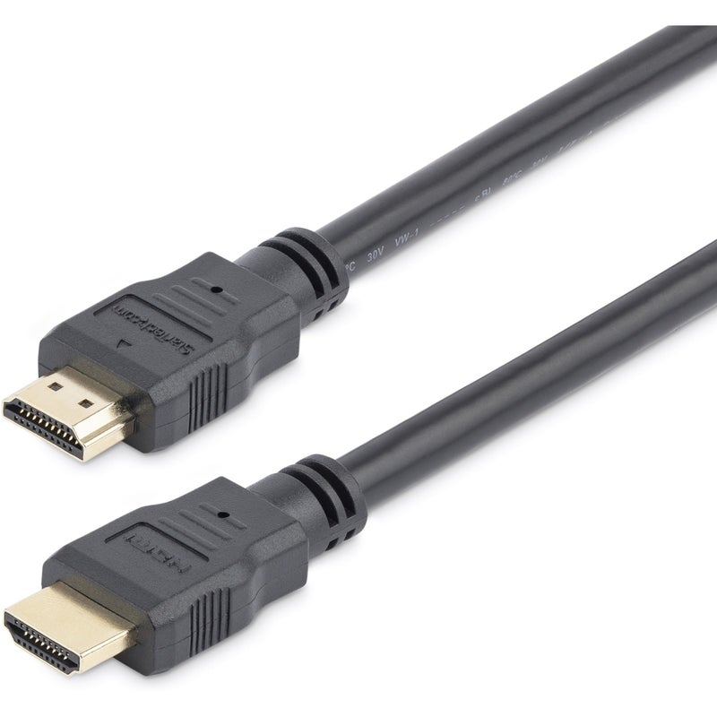 StarTech.com 1m (3ft) HDMI Cable - 4K High Speed HDMI Cable with Ethernet - UHD 4K 30Hz Video - HDMI 1.4 Cable - Ultra HD HDMI Monitors, Projectors, TVs & Displays - Black HDMI Cord - M/M (HDMM1M) - Image 1